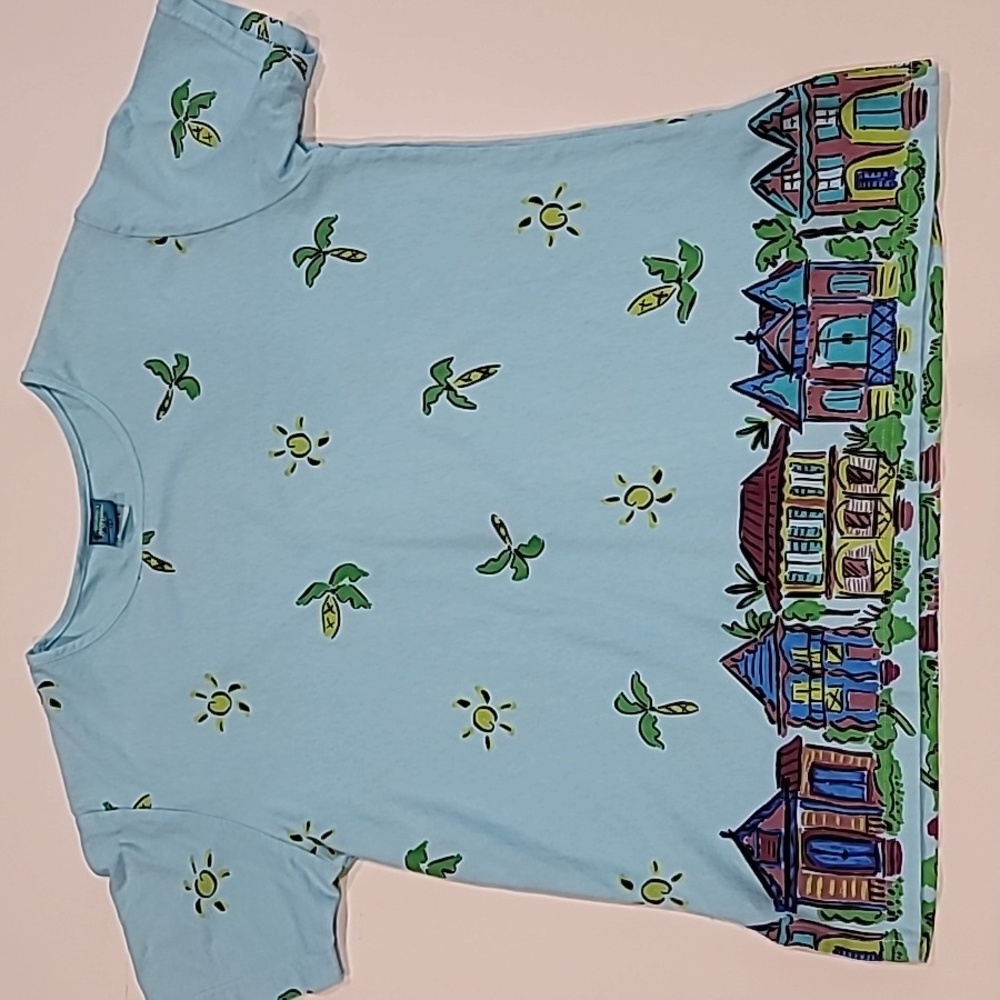 Sally Huss Artist Creation Key Life Tee Shirt Mint Green Large - Picture 2 of 10
